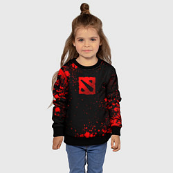 Свитшот детский Красные брызги - Dota 2, цвет: 3D-черный — фото 2