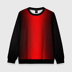 Свитшот детский Чёрно-красный градиент по центру, цвет: 3D-черный