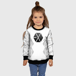 Свитшот детский Exo white poly, цвет: 3D-черный — фото 2