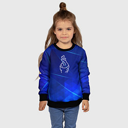 Свитшот детский K Pop blue poly, цвет: 3D-черный — фото 2