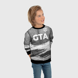 Свитшот детский GTA - grey gradient посередине, цвет: 3D-черный — фото 2