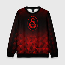 Свитшот детский Galatasaray red poly, цвет: 3D-черный