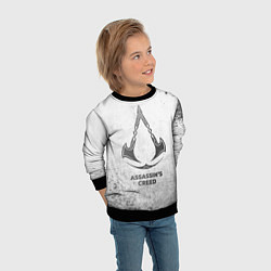 Свитшот детский Assassins Creed - white gradient, цвет: 3D-черный — фото 2