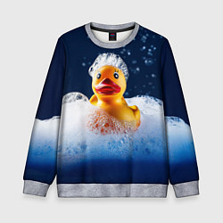 Свитшот детский Резиновая уточка в мыльной пене, цвет: 3D-меланж