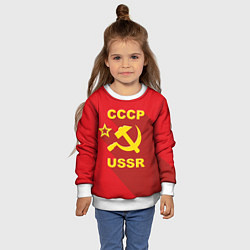 Свитшот детский СССР серп и молот, цвет: 3D-белый — фото 2