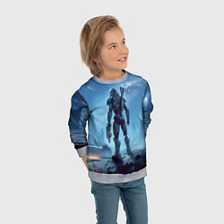 Свитшот детский Mass Effect - ai art fantasy, цвет: 3D-меланж — фото 2