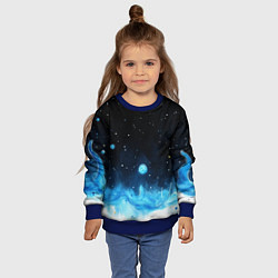 Свитшот детский Синяя светящееся краска, цвет: 3D-синий — фото 2