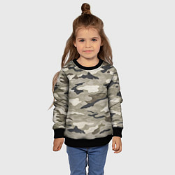 Свитшот детский Песочный камуфляж, цвет: 3D-черный — фото 2
