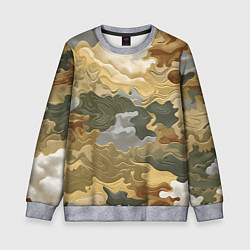 Свитшот детский Золотистый камуфляж, цвет: 3D-меланж