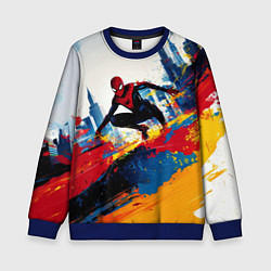 Детский свитшот Человек - паук и пролитая краска