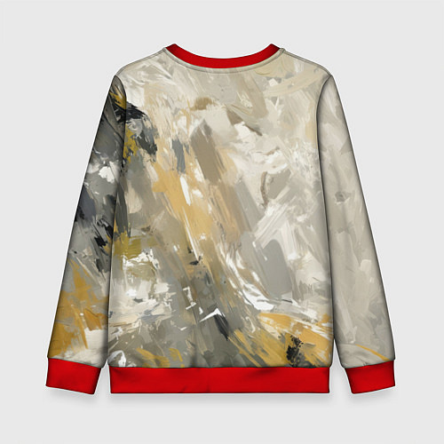 Детский свитшот Человек - паук маслом / 3D-Красный – фото 2