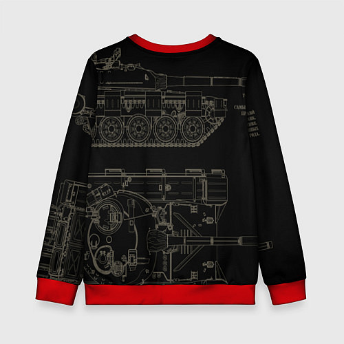 Детский свитшот Т-72 основной боевой танк / 3D-Красный – фото 2