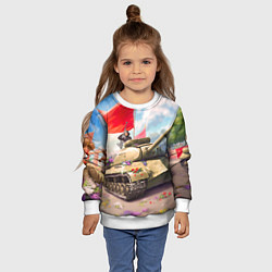 Свитшот детский Русский танк, цвет: 3D-белый — фото 2