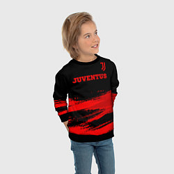 Свитшот детский Juventus - red gradient посередине, цвет: 3D-черный — фото 2