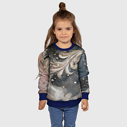 Свитшот детский Бежевый объемный узор, цвет: 3D-синий — фото 2