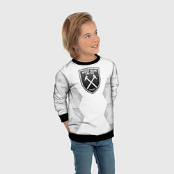 Свитшот детский West Ham white poly, цвет: 3D-черный — фото 2