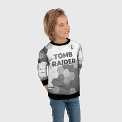 Свитшот детский Tomb Raider - white gradient посередине, цвет: 3D-черный — фото 2
