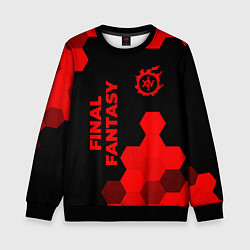 Свитшот детский Final Fantasy - red gradient вертикально, цвет: 3D-черный