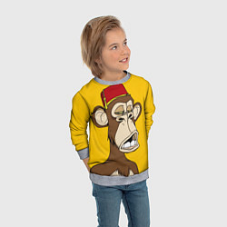 Свитшот детский NFT ape monkey, цвет: 3D-меланж — фото 2