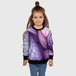Свитшот детский Прожилки экзотического растения, цвет: 3D-черный — фото 2