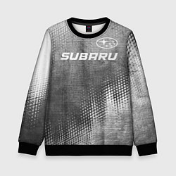 Свитшот детский Subaru - grey gradient посередине, цвет: 3D-черный