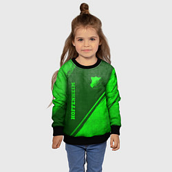 Свитшот детский Hoffenheim - green gradient вертикально, цвет: 3D-черный — фото 2