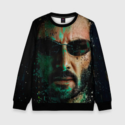 Свитшот детский Matrix - Keanu Reeves, цвет: 3D-черный