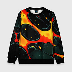 Детский свитшот Оранжевые разломы текстура