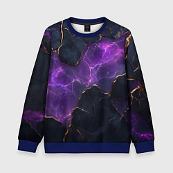 Детский свитшот Фиолетовый разлом с молниями