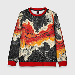 Детский свитшот Красно-черная потертая текстура