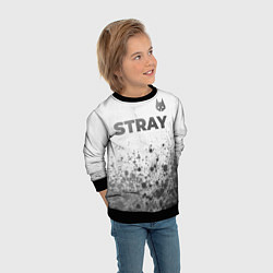 Свитшот детский Stray - white gradient посередине, цвет: 3D-черный — фото 2