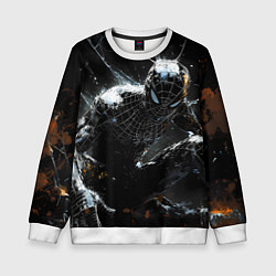 Детский свитшот Человек-паук в черном костюме