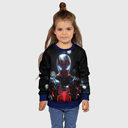 Свитшот детский Спайдер-мен в мото костюме, цвет: 3D-синий — фото 2