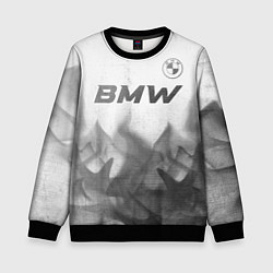 Свитшот детский BMW - white gradient посередине, цвет: 3D-черный
