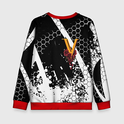 Детский свитшот Samurai соты краски / 3D-Красный – фото 2