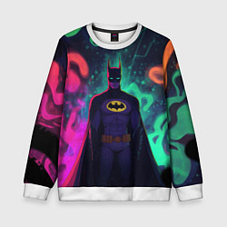 Детский свитшот Бэтмен красочное небо