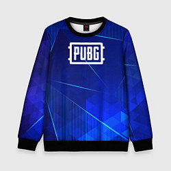 Свитшот детский PUBG blue poly, цвет: 3D-черный