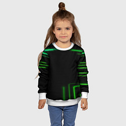 Свитшот детский Black green color, цвет: 3D-белый — фото 2
