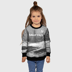 Свитшот детский Sally Face - grey gradient посередине, цвет: 3D-черный — фото 2