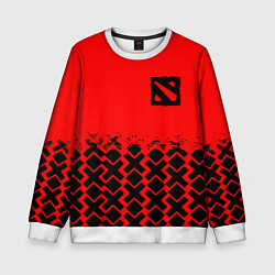 Свитшот детский Dota игровой паттерн, цвет: 3D-белый
