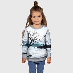 Свитшот детский Дерево в море, цвет: 3D-меланж — фото 2