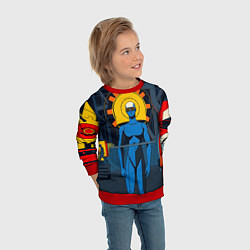 Свитшот детский Ретро фантастика, цвет: 3D-красный — фото 2