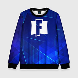 Детский свитшот Fortnite blue poly