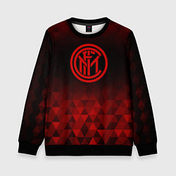 Свитшот детский Inter red poly, цвет: 3D-черный