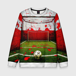 Свитшот детский Мини-футбол, цвет: 3D-белый