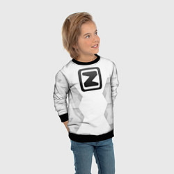 Свитшот детский Zotye white poly, цвет: 3D-черный — фото 2
