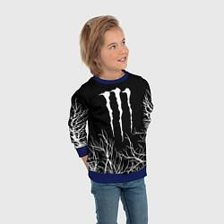 Свитшот детский Monster energy лес, цвет: 3D-синий — фото 2