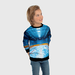 Свитшот детский Хоккейная коробка, цвет: 3D-черный — фото 2