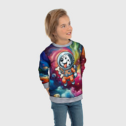 Свитшот детский Funny dalmatian puppy - ai art, цвет: 3D-меланж — фото 2