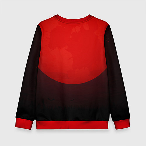 Детский свитшот Юрий Клинских красная луна / 3D-Красный – фото 2